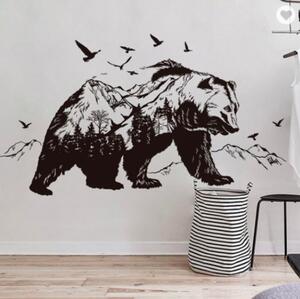 Naklejka na ścianę - "Niedźwiedź" 122x68cm