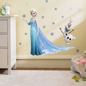Naklejka na ścianę "Elsa i Olaf" 78x65 cm