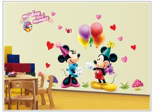PIPPER | Naklejka na ścianę "Mickey i Minnie" 130x80 cm