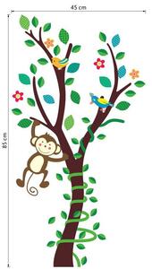 PIPPER | Naklejka na ścianę "Drzewo z małpką" 85x45 cm