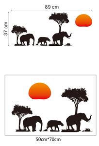PIPPER | Naklejka na ścianę "Słonie afrykańskie" 37x89 cm