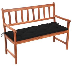 Ławka ogrodowa z poduszką, 120 cm, lite drewno akacjowe