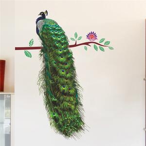 PIPPER | Naklejka na ścianę "Kolorowy paw" 50x80 cm