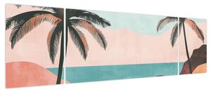 Obraz - Palmy nad morzem (170x50 cm)