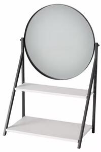 Lustro kosmetyczne ACAPULCO z półką 50,5 cm, czarne