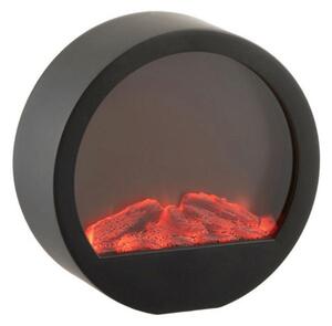 Dekoracja LED okrągły kominek COZY WARM 35x34,5 cm, czarny