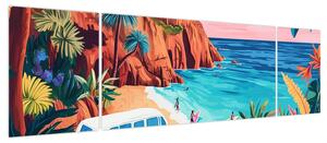 Obraz - Karawan nad oceanem (170x50 cm)