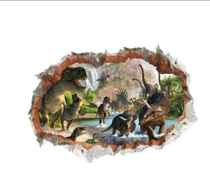 PIPPER | Naklejka na ścianę "Dinozaury" 70x50 cm