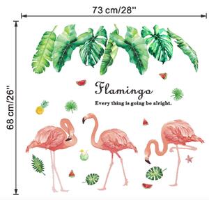 PIPPER | Naklejka na ścianę "Flamingi 2" 68x73cm