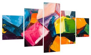 Obraz - Kolorowe kostki (125x70 cm)