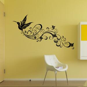 PIPPER | Naklejka na ścianę "Koliber z ornamentem" 45x140cm