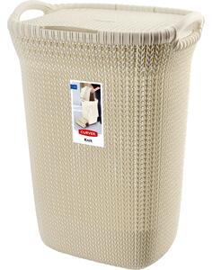 Kosz z pokrywą Curver Knit 57L kremowy
