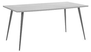 Stół do jadalni szary efekt betonu metalowe nogi czteroosobowy 160x80 Santiago Beliani
