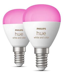 Philips Hue - Philips Hue White&Color Amb. 5,1W Luster Krone 2 pack. E14 Philips Hue
