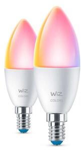WiZ - Żarówki Smart Color 4,9W 470lm 2700-6500K 2-pack Świeca E14 WiZ