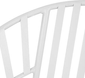 Nowoczesny stalowy zestaw bistro 2 krzesła balkon biały stolik Licata Beliani
