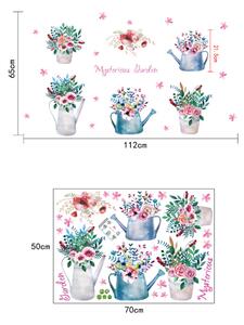 PIPPER | Naklejka na ścianę "Kwiaty w wazonach" 65x112cm