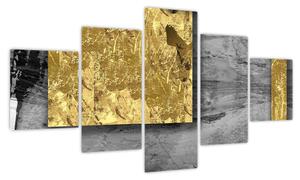 Obraz - Złote kwadraty N⁰2 (125x70 cm)