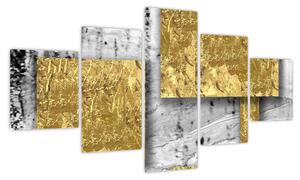 Obraz - Złote kwadraty N⁰3 (125x70 cm)