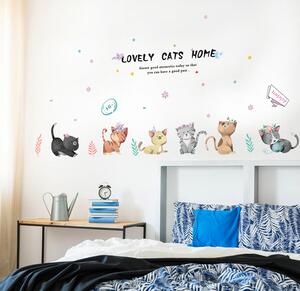 PIPPER | Naklejka na ścianę - "Koty" 50x135 cm