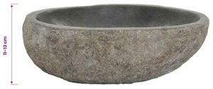 Umywalka z kamienia rzecznego, owalna, (29-38)x(24-31) cm