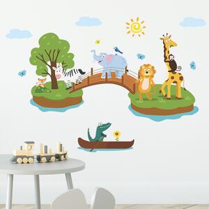 PIPPER | Naklejka na ścianę "Zwierzęta z dżungli 3" 67x120 cm