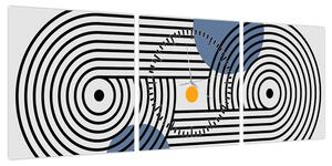 Obraz - Minimalistyczna abstrakcja N⁰3 (z zegarem) (90x30 cm)