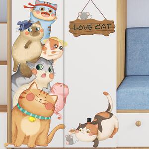 PIPPER | Naklejka na ścianę - "Koty" 103x75 cm
