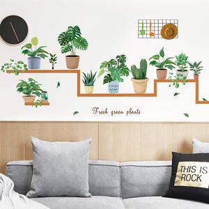 Naklejka na ścianę "Rośliny w doniczkach 3" 66x125 cm