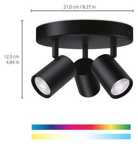 WiZ - Imageo WiZ 3 Lampa Sufitowa Round RGB Black WiZ