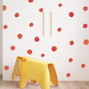 PIPPER | Naklejka na ścianę "Czerwone kropki" 4 - 7 cm