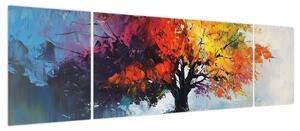 Obraz - Kolorowe drzewo (170x50 cm)