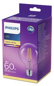 Philips - Żarówka LED 7W (806lm) Filament Globe Ø93 E27