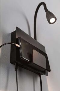 Paulmann - Halina LED Lampa Ścienna USB C Matt Black Paulmann