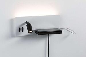 Paulmann - Serra LED Lampa Ścienna USB C Dim. Left Side Matt White/Matt Black Paulmann