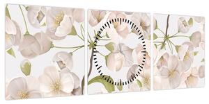 Obraz - Rozkwitaj z wdziękiem N⁰1 (z zegarem) (90x30 cm)