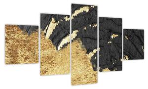 Obraz - Złota struktura N⁰1 (125x70 cm)