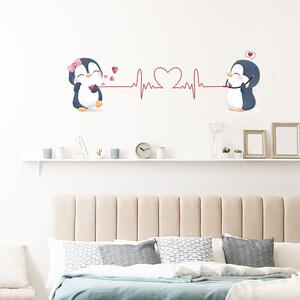 PIPPER | Naklejka na ścianę "Pingwiny" 57x18cm