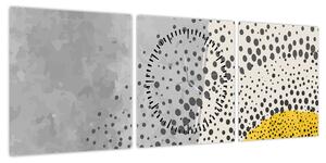Obraz - Abstrakcyjny obraz plaży N⁰3 (z zegarem) (90x30 cm)