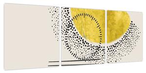 Obraz - Abstrakcyjny obraz plaży N⁰2 (z zegarem) (90x30 cm)