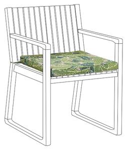 Poduszka siedziskowa na krzesło ogrodowe z troczkami zielona Sassari Beliani
