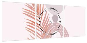 Obraz - Fioletowy minimalizm N⁰1 (z zegarem) (90x30 cm)