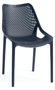 Czarne plastikowe krzesło ogrodowe Bilros – Rojaplast