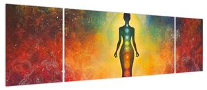 Obraz - Kobieta i czakry (170x50 cm)