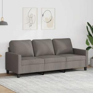 Sofa 3-osobowa, kolor taupe, 180 cm, tapicerowana tkaninÄ
