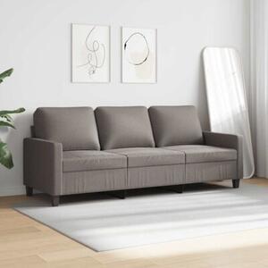 Sofa 3-osobowa, kolor taupe, 180 cm, tapicerowana tkaninÄ