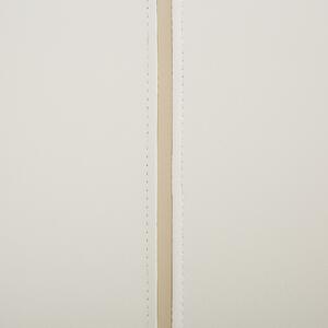 Szafka nocna tapicerowana ekoskóra szuflada półka retro design biała Betin Beliani