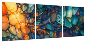 Obraz - Szklana mozaika (z zegarem) (90x30 cm)