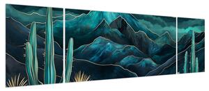 Obraz - Turkusowa noc (170x50 cm)