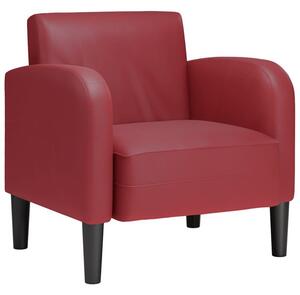 Sofa fotel z podÅokietnikami wino czerwone 54 cm